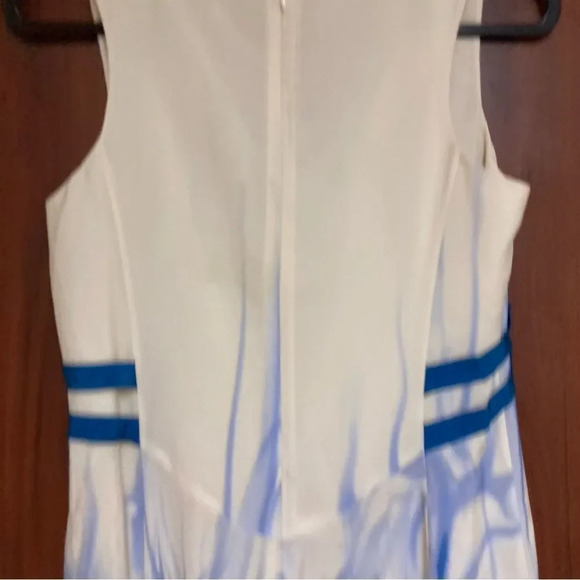 TED BAKER Sample Blue and White Silk Dress Size 2 US Size 6 - Picture 6 of 12